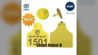 ICAR RFID 귀 태그 동물 ID 사육 도살