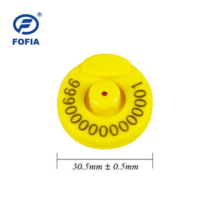 FDX - 소와 양 농장 29 밀리미터 지름을 위한 EM 칩과 비 ICAR 전자적 귀 표지