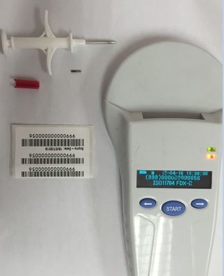 1.4*8mm RFID 동물 트랜스포더 ZS007 - 실험실 쥐와 쥐를 위한 고정도
