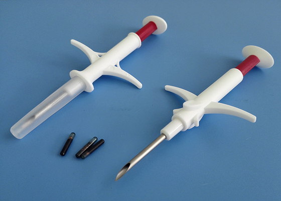 ISO 11784 자동응답기 EO 가스 마이크로칩 5 FDX-B 2.12*12mm 차원