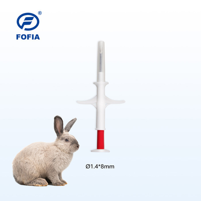 134.2 킬로 헤르츠 RFID 동물 ID 마이크로칩 6 접착 스티커 5-10cm 판독 범위 6.86g 중량