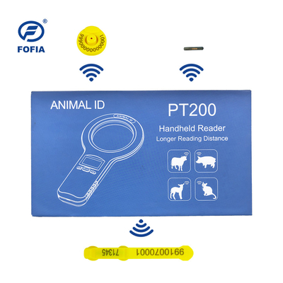 24/7 OLED 화이트 동물 마이크로칩 스캐너 내장 버저 RFID 리더 휴대용