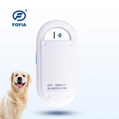 흰색 USB 동물 마이크로 칩 스캐너 6cm 134.2KHz 데이터 저장 장치가 없습니다