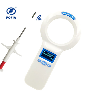128*64 OLED RFID 반려동물 마이크로칩 스캐너 3 AA 파워 3 버튼