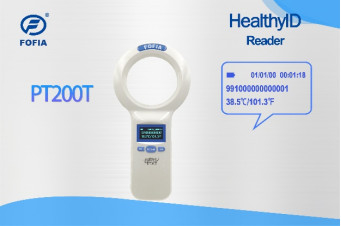 PT200T RFID 및 동물 식별 및 온도 읽기 온도 리더