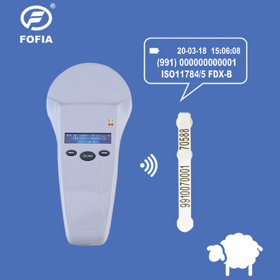 PT580 휴대용 동물 마이크로칩 스캐너 ISO11784 FDX-B ID64 및 HDX 태그 읽기