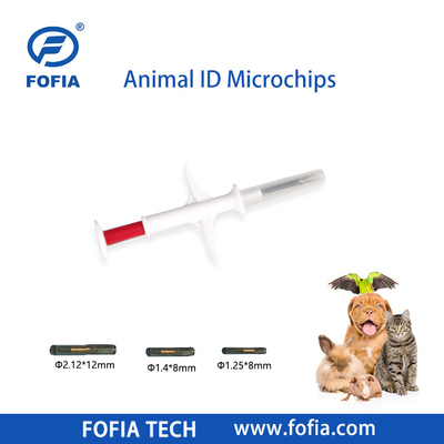 134.2kHz ICAR EM4305 임플란트 RFID 1.25x7 1.4x8 2.12x12mm GlassTag 마이크로칩 개 말 양 마이크로칩 동물 아이디 애완 동물용 마이크로칩