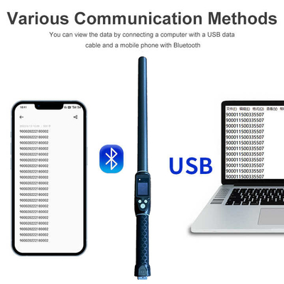 ISO11784/5 RFID 휴대용 134.2khz 장거리 UHF RFID 리더 소 귀 태그 스틱 리더