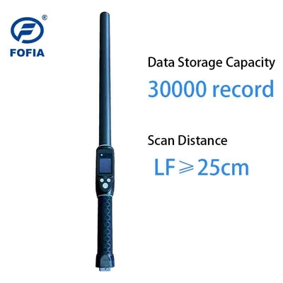 내장된 버저 RFID 스틱 리더, OLED 화면과 46cm 안테나
