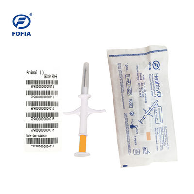 ISO 11784/11785을 준수하는 RFID 온도 마이크로칩, 동물 식별을 위한 통합 센서 및 바이오-글라스 재료
