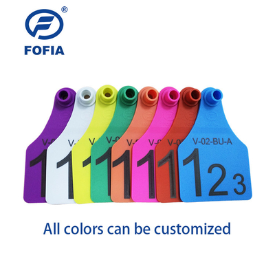 소 관리용 노란색 ISO 표준 전자 귀 태그 ISO11784/5 HDX/FDX 표준
