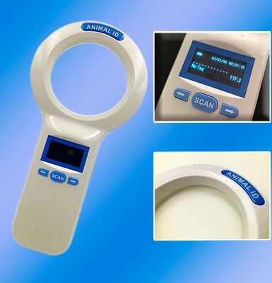 빠른 동물 식별 및 수의학 추적을 위한 충전식 리튬 배터리가 장착된 휴대용 RFID 마이크로칩 스캐너