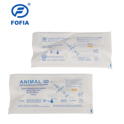 온도 모니터링 트랜스포더 ISO11784/5 FDX-B 동물 건강 및 복지를 위한 동물 ID 마이크로칩
