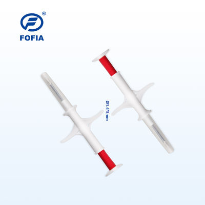 ICAR 인증 FOFIA ZS007 RFID 134.2kHz 동물 마이크로칩과 FDX/EM4305 칩 IP67 가축 및 애완 동물 주입 플라스틱 포장용