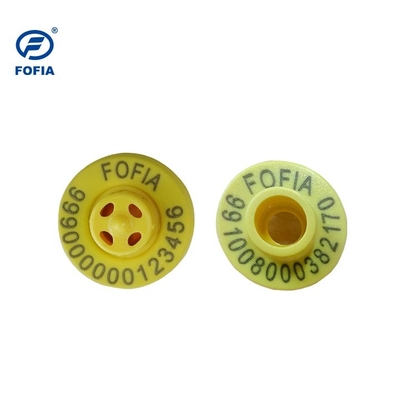 ISO11784/5 공유되지 않은 ICAR 코드 FULL ICAR ET908 BLE 리더 지원으로 동물 식별을위한 원형 RFID 귀 태그
