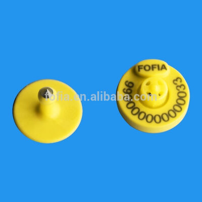 PVC 1342khz FDXB 중거리 거리 Eartag 소 RFID 리더 지원 카드와 호환됩니다 근접 카드 기능