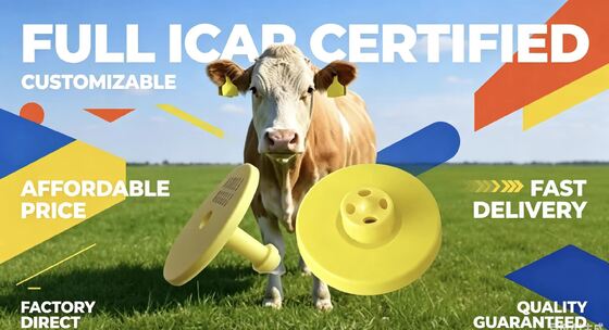 FULL ICAR 인증을 받은 지속 가능한 FDX-B 전자 귀 태그 가축 추적 및 식별을 지원하는 가축 모니터링 및 농장 추적성