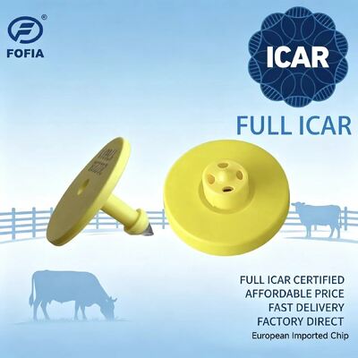ICAR 인증을 받은 가축 관리용 지속 가능한 전자 귀 태그 FDX-B TPU 기술을 지원하는 식별 및 추적