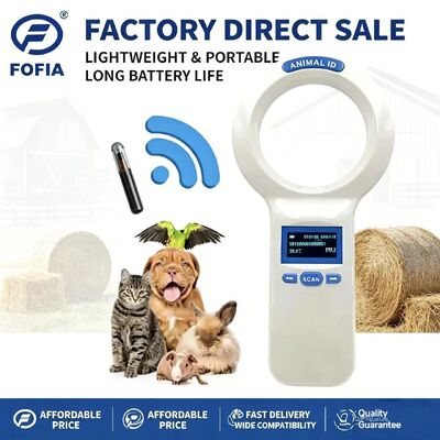 충전식 리튬 배터리 전원 RFID 마이크로칩 스캐너, 식별 프로세스 간소화