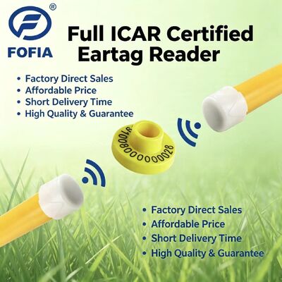 FULL ICAR 인증 내구성 전자 귀 태그 TPU 가축 식별 및 추적 농장 관리 지원