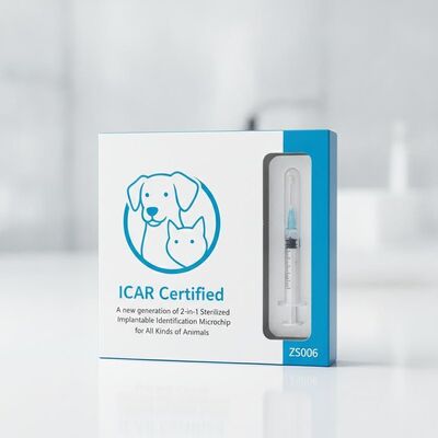 ICAR 인증 모든 종류의 동물을 위한 새 세대의 2인1 살균식 이식식식 식별 마이크로칩 ZS006