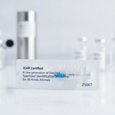 ICAR 인증을 받은 살균 주사 식별 마이크로 칩 ISO11784/5 FDX-B 표준 및 동물용 EO 가스 살균