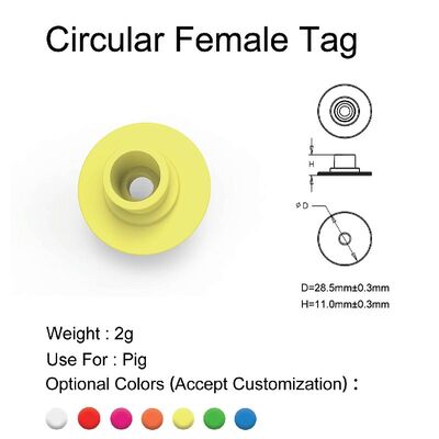동물 귀 태그 플라스틱 돼지 귀 술래 식별 마커 RFID 칩이있는 맞춤형 로고 번호 가축 귀 태그