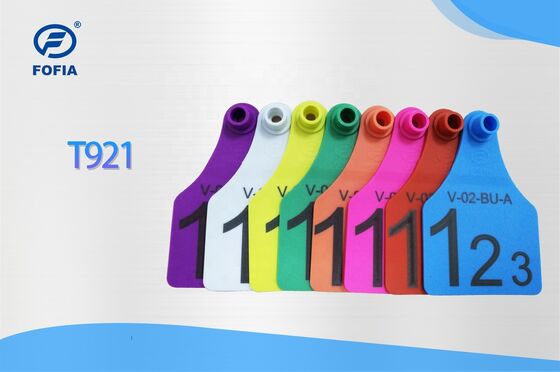 T921 동물 노란색 염소 가축 귀 태그 RFID TPU 농장 소 말