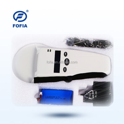 FOFIA 128x32 OLED 화면 / USB로 장거리 애완동물 및 농장 / 랜치 사용을위한 내구성 플라스틱 RFID 휴대용 리더
