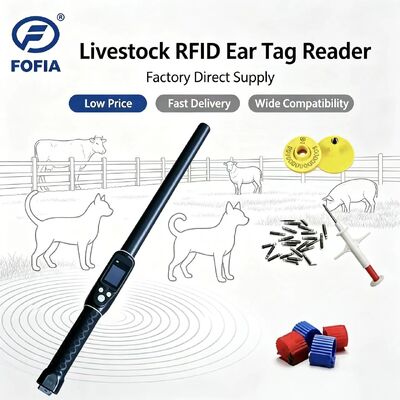튼튼한 방수 장거리 134.2kHz RFID 귀 꼬리표 독자 ISO11784/5 의정서 30-100cm 독서 거리 PVC