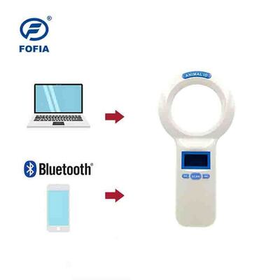 내구성 있는 플라스틱 PT200 RFID 핸드헬드 리더 128x64 OLED 화면 ISO11784/5 프로토콜 반려동물 및 농장 사용용 장거리 읽기