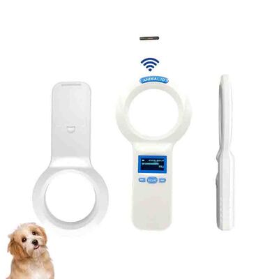 내구성 있는 플라스틱 PT200 RFID 핸드헬드 리더 128x64 OLED 화면 ISO11784/5 프로토콜 반려동물 및 농장 사용용 장거리 읽기