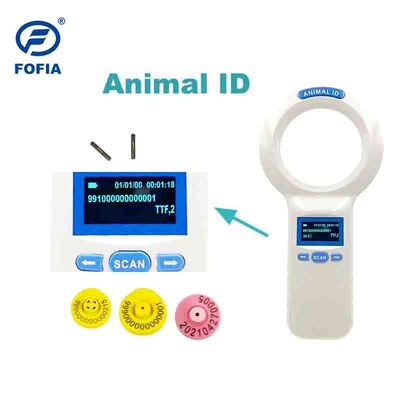 내구성 있는 플라스틱 PT200 RFID 핸드헬드 리더 128x64 OLED 화면 ISO11784/5 프로토콜 반려동물 및 농장 사용용 장거리 읽기