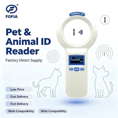 방수 FOFIA PT200 RFID 핸드헬드 리더 128x64 OLED 화면 장거리 읽기 10-20m ISO11784/5 프로토콜