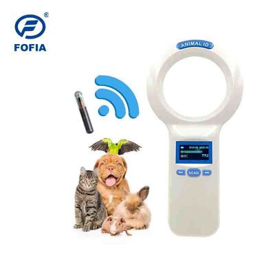 방수 FOFIA PT200 RFID 핸드헬드 리더 128x64 OLED 화면 장거리 읽기 10-20m ISO11784/5 프로토콜