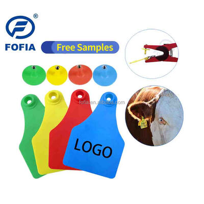 FOFIA ET921 플라스틱 소 귀 태그 동물 추적 레이저 코딩 다양한 크기 소와 양 돼지 농장 사용 번호