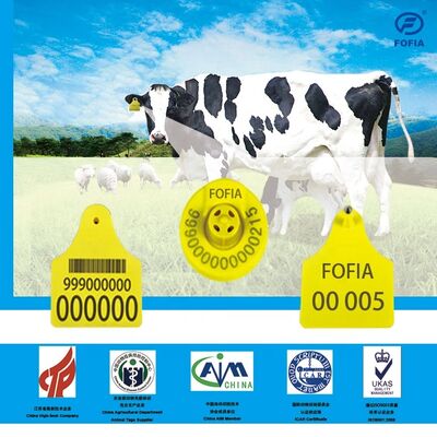 가축용 UHF RFID 귀 태그 소 양 돼지 동물용 내구성 플라스틱 마이크로칩 ID 태그