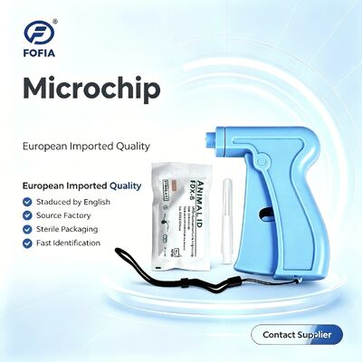Fofia RFID 134.2kHz ICAR 인증 분리형 동물 식별 마이크로칩 2.12*12mm 모델 ZS005 방수 소재 신규 1.5년