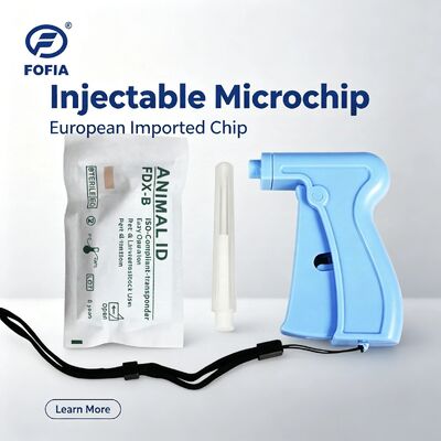 Fofia 인기 판매 RFID 분리형 및 재사용 가능 134.2kHz 동물 ID 마이크로칩 ZS005 방수 애완 동물용 주사기 1.5년 보증