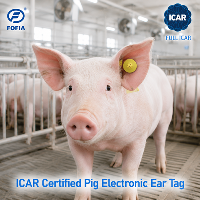 Fofia ET908 RFID 동물 귀 태그 134.2KHz FDX-B 전체 ICAR이 포함된 스마트 가축 ID 태그