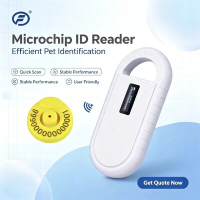 Fofia 휴대용 플라스틱 동물 마이크로칩 RFID 카드 리더 PT160 134.2kHz OLED 화면 USB 리튬 배터리 CE 인증 ISO 5-10cm
