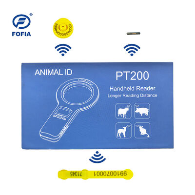 Fofia 휴대용 플라스틱 동물 마이크로칩 RFID 카드 리더 PT160 134.2kHz OLED 화면 USB 리튬 배터리 CE 인증 ISO 5-10cm
