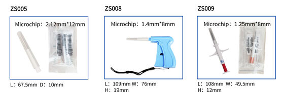 Fofia 2026 New Hot Selling RFID 134.2kHz Dog Animal ID Microchip Split Type Plastic ZS008Waterproof Blue 3-Year Warranty for Pet