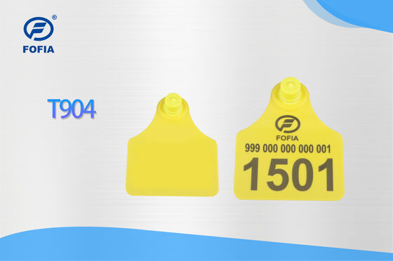 ICAR 포피아 T904 동물 귀 태그 칩 새로운 고품질 RFID TPU 레이저 코딩 3 년 보증 농장용 소 양 추적 0.01g