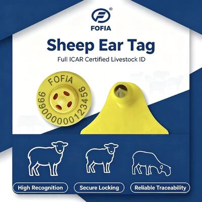 방수 포피아 ET957+T967 양 염소 조합 동물 전자 추적 귀 태그 새로운 고품질 RFID TPU 레이저 코딩