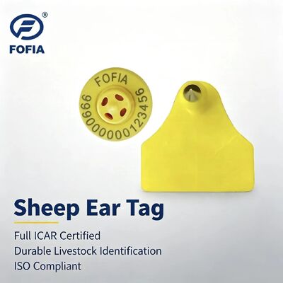 포피아 ET957+T967 양 염소 조합 전자 농장 사용 추적 귀 태그 새 고품질 RFID TPU 레이저 코딩 3 년