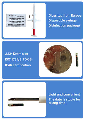 포피아 신형 ICAR 인증 RFID 134.2kHz PP 동물 ID 마이크로칩 개와 고양이를 위한 방수용 1.5년 보증