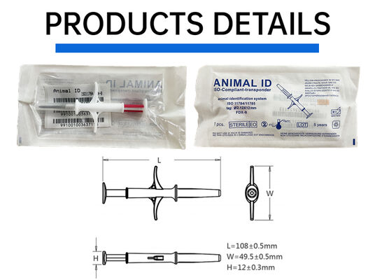 포피아 신형 ICAR 인증 RFID 134.2kHz PP 동물 ID 마이크로칩 개와 고양이를 위한 방수용 1.5년 보증
