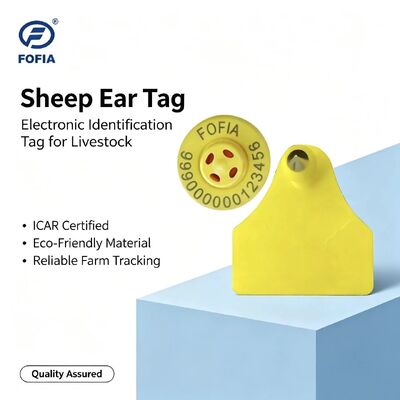 FULL ICAR 인증 134.2KHz FDX-B RFID TPU 소재 양 및 소 귀표 신규 가축 추적용 ET957+T967 Fofia