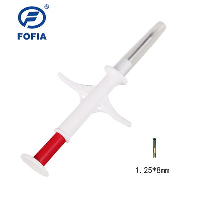 생물 유리 1.25 * 8mm 애완 동물 ID 마이크로칩, 동물성 칩 주사통 수의사 장비